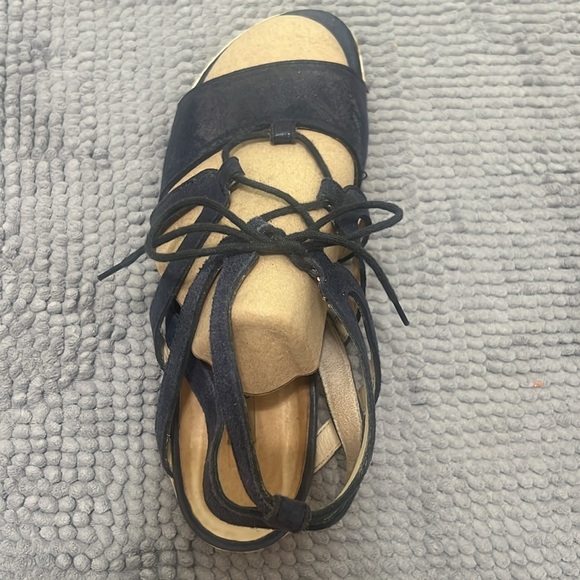 Paul Green lace up sandals Navy blue - Picture 4 of 6